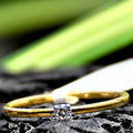 Minimalist Solitaire Diamond Ring | 14K 18K Solid Gold, IGI Certified Natural Diamond