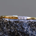 14K Gold  Diamond Cluster Ring – Dainty Promise Band