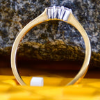14K Gold Natural Diamond Cluster Ring – Dainty Promise Ring