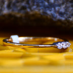 14K Gold Natural Diamond Cluster Ring – Dainty Promise Ring