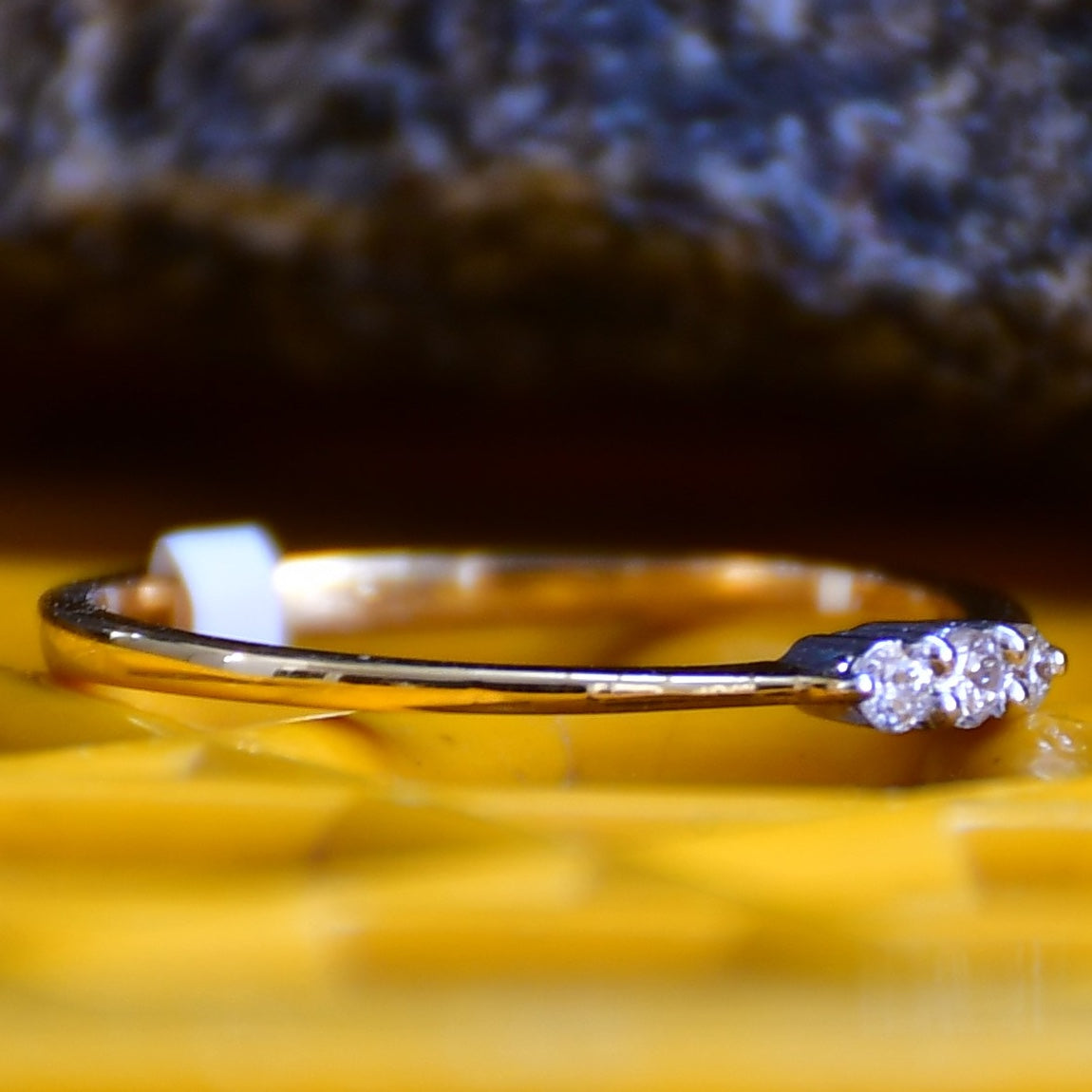 14K Gold Natural Diamond Cluster Ring – Dainty Promise Ring