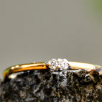 Minimalist 14k Solid Gold Diamond Ring: Daily Wear Fine Jewelry