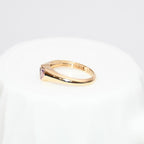 Natural Pink Sapphire Heart Ring | 14K Solid Gold Promise Ring