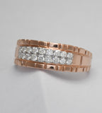 14K/18K Rose Gold Men's Diamond Band – IGI Certified Channel Set Wedding Ring