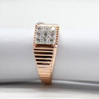 14K/18K Solid Gold Men's Diamond Signet Ring – IGI Certified Natural Cluster Band