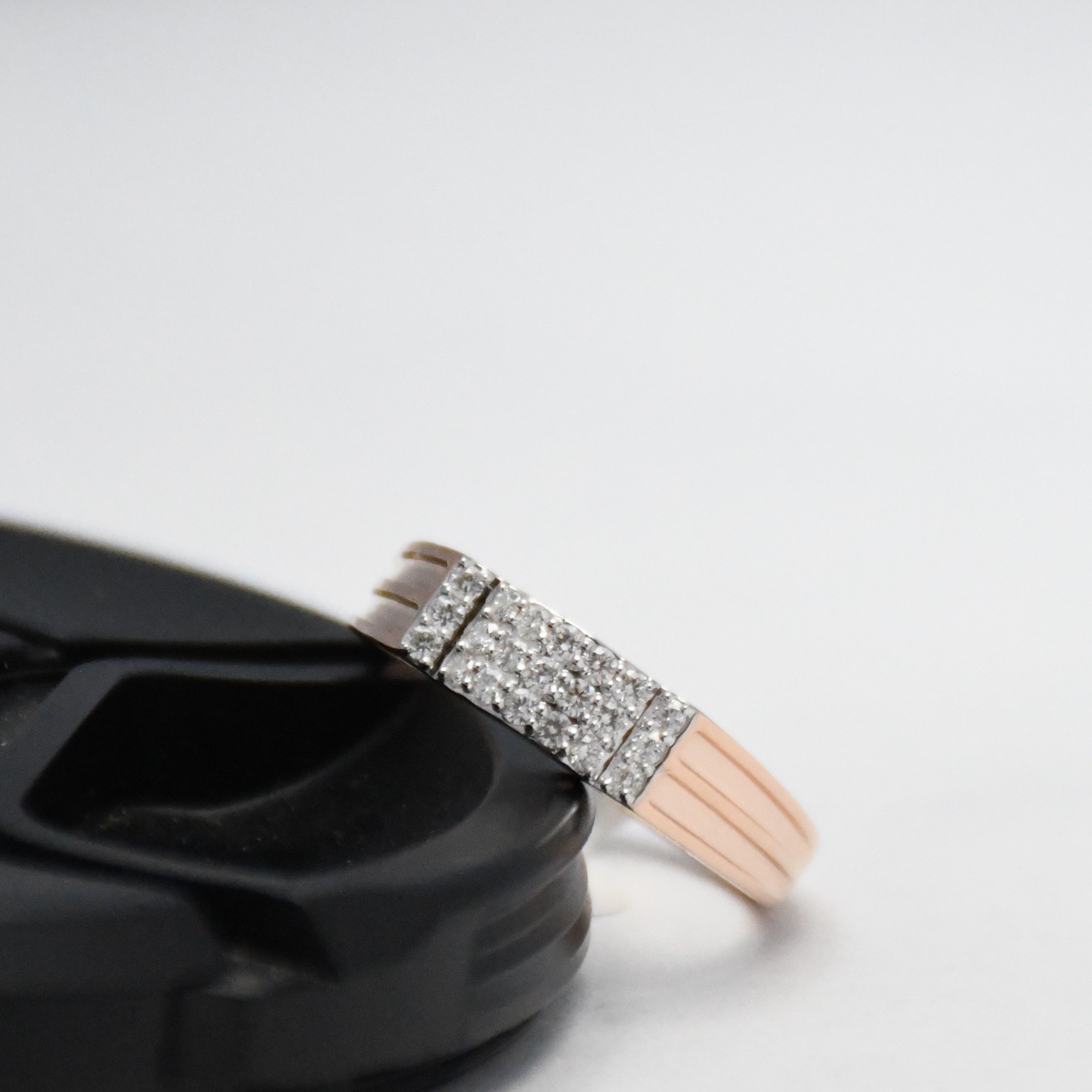 14K/18K Solid Gold Men's Diamond Ring – IGI Certified Square Cluster Band Him
