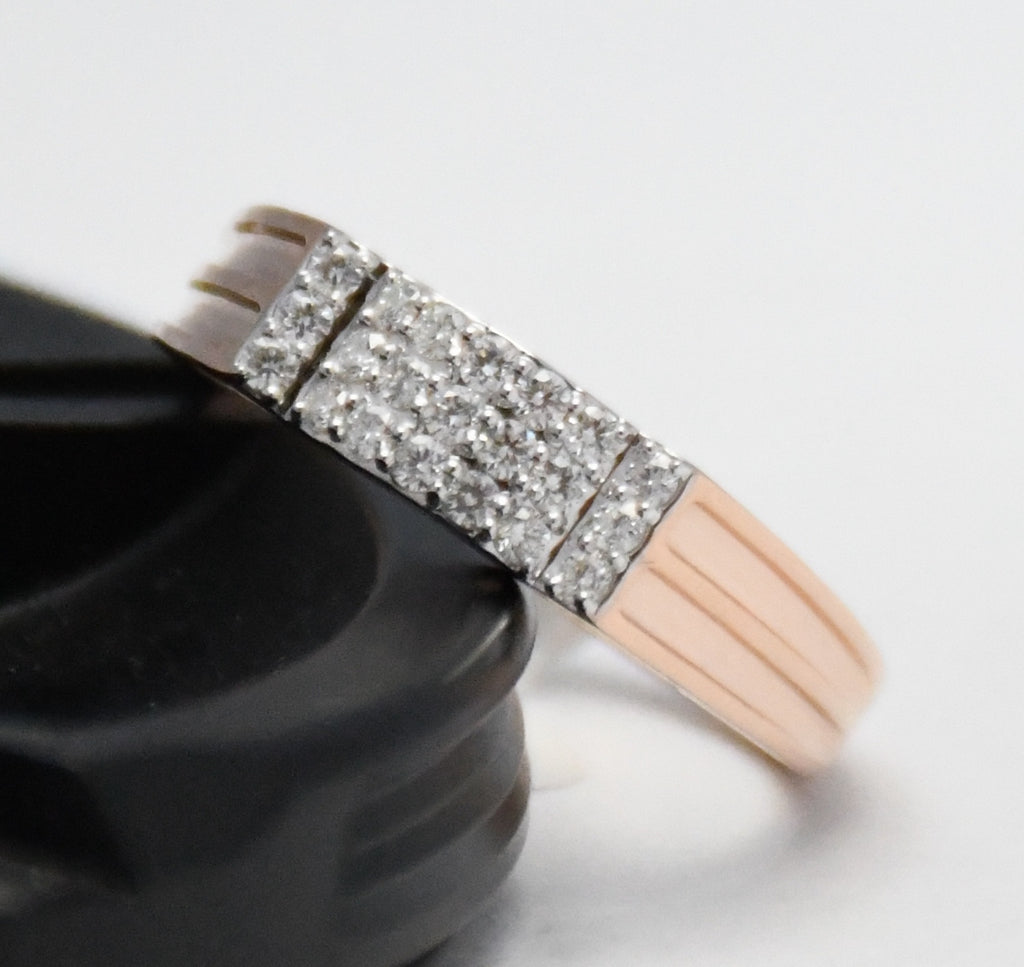 14K/18K Solid Gold Men's Diamond Ring – IGI Certified Square Cluster Band Him