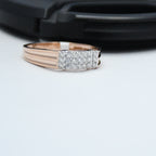 14K/18K Solid Gold Men's Diamond Ring – IGI Certified Square Cluster Band Him