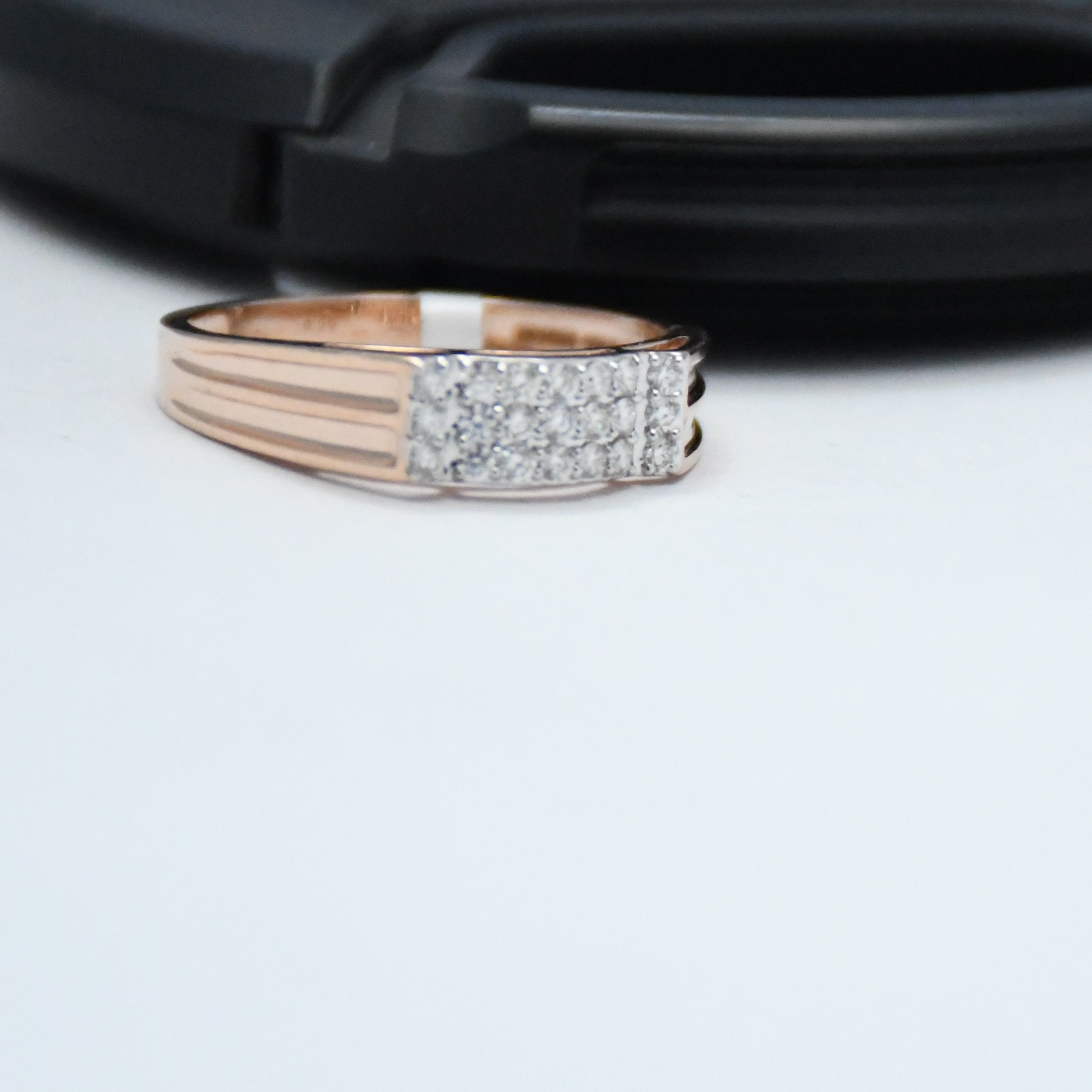 14K/18K Solid Gold Men's Diamond Ring – IGI Certified Square Cluster Band Him