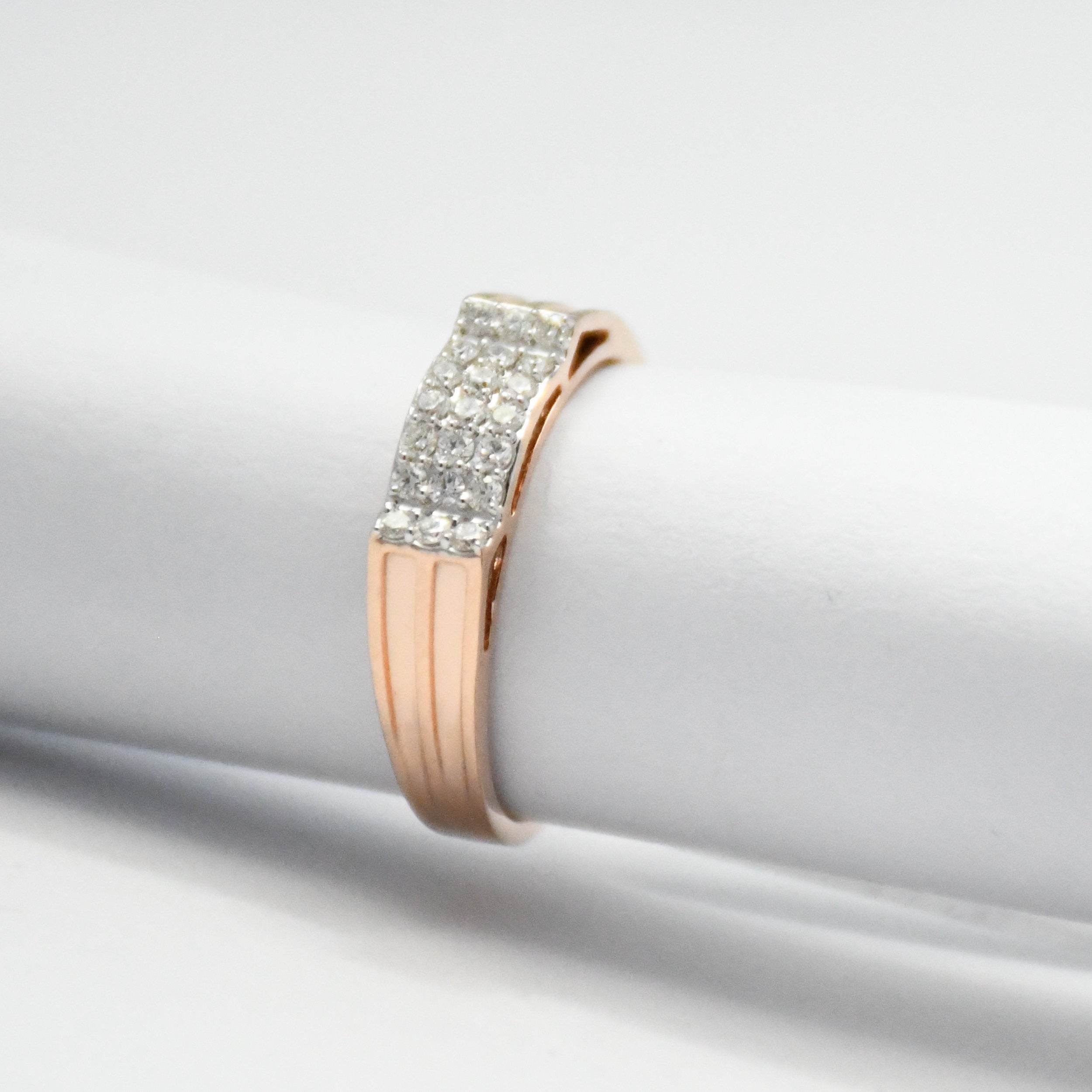 14K/18K Solid Gold Men's Diamond Ring – IGI Certified Square Cluster Band Him