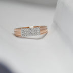 14K/18K Solid Gold Men's Diamond Ring – IGI Certified Square Cluster Band Him