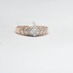 14K/18K Rose Gold Geometric Diamond Band – IGI Certified Statement Ring Him