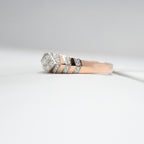 14K/18K Rose Gold Geometric Diamond Band – IGI Certified Statement Ring Him