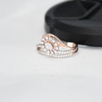 14K Solid Gold Diamond Sunburst Ring – Floral Cluster Engagement Ring