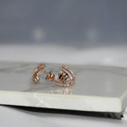 Solid Gold Diamond Stud Earrings IGI Certified Screw Back | Rose Gold Fine Jewelry