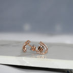 Solid Gold Diamond Stud Earrings IGI Certified Screw Back | Rose Gold Fine Jewelry