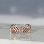 Solid Gold Diamond Stud Earrings IGI Certified Screw Back | Rose Gold Fine Jewelry