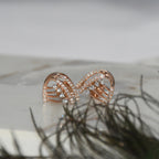 Solid Gold Diamond Stud Earrings IGI Certified Screw Back | Rose Gold Fine Jewelry