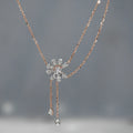 Solid Gold Diamond Necklace | 14K 18K Real Natural Diamonds | IGI Certified Elegant Necklace
