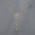 Solid Gold Diamond Necklace | 14K 18K Real Natural Diamonds | IGI Certified Elegant Necklace