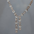 14K Gold Diamond Bridal Jewelry Set: Necklace & Earrings