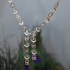 14K Gold Diamond Bridal Jewelry Set: Necklace & Earrings