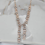 14K Gold Diamond Bridal Jewelry Set: Necklace & Earrings