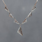 14K Gold Diamond Bridal Jewelry Set: Necklace & Earrings