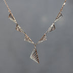 14K Gold Diamond Bridal Jewelry Set: Necklace & Earrings