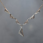 14K Gold Diamond Bridal Jewelry Set: Necklace & Earrings