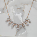 14K Gold Diamond Bridal Jewelry Set: Necklace & Earrings
