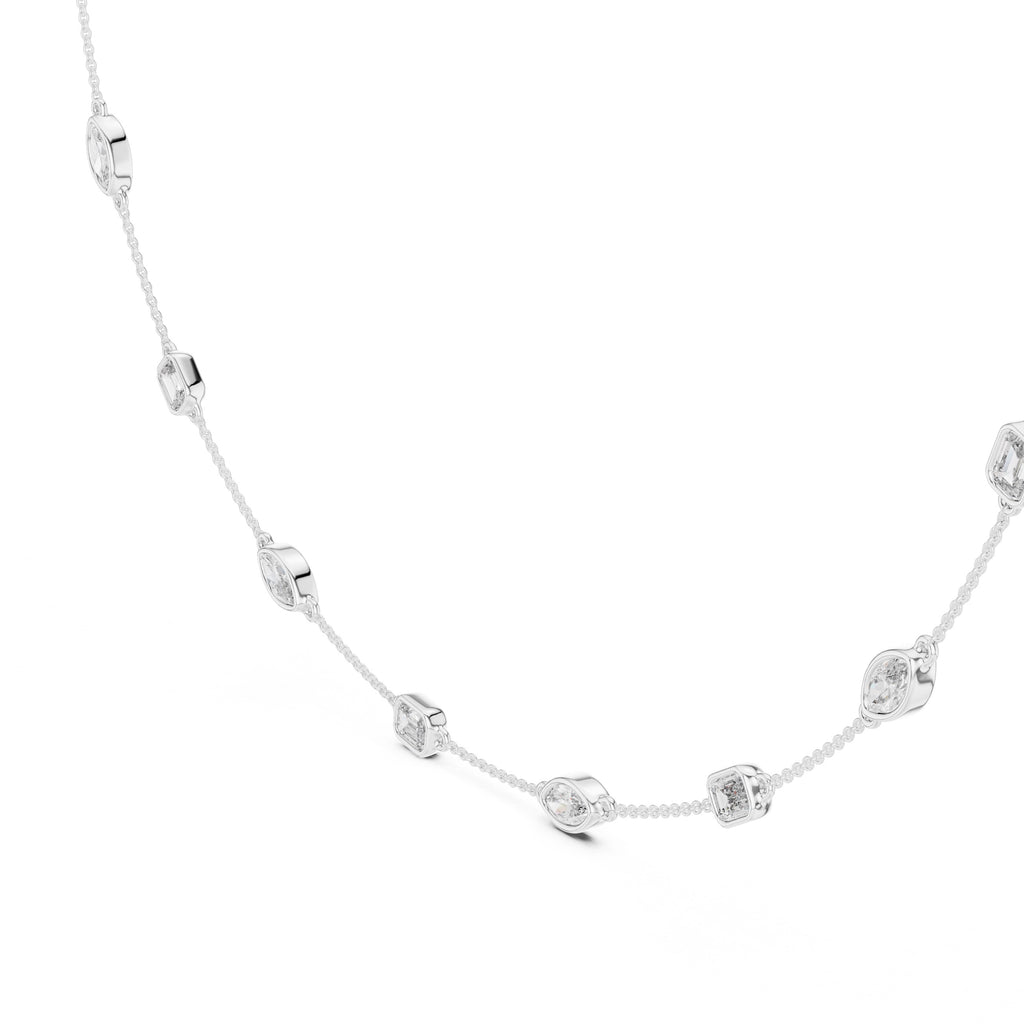 Emerald Marquise Natural Diamond 14K 18K Solid Gold  Necklace Chain IGI Certified
