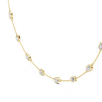 Emerald Marquise Natural Diamond 14K 18K Solid Gold  Necklace Chain IGI Certified