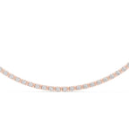 Natural Diamond Tennis Necklace, Solid Gold &  IGI Certified