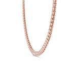 Natural Diamond Tennis Necklace Bezel Setting, Solid Gold &  IGI Certified
