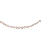 Natural Diamond Tennis Necklace Bezel Setting, Solid Gold &  IGI Certified
