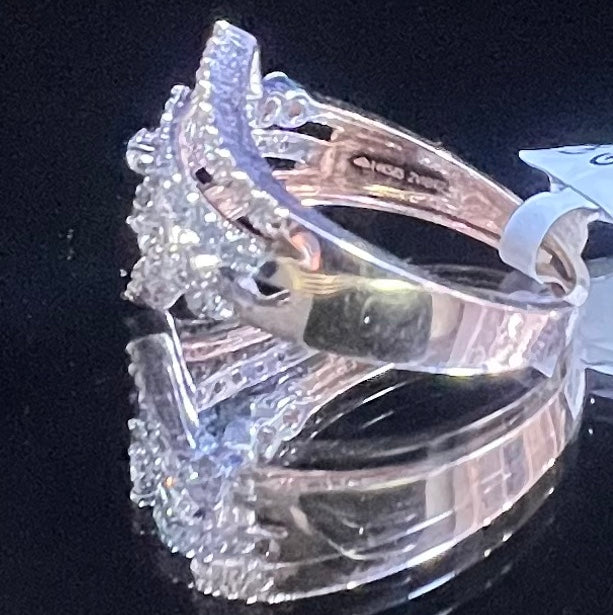 Natural Diamond Bridal Set Ring, 14K 18K Solid Gold, Multi Band Engagement Wedding Ring