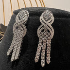 Solid Gold Diamond Necklace Earrings Set, Bridal Wedding Jewelry, Real Diamonds