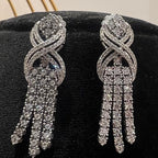 Solid Gold Diamond Necklace Earrings Set, Bridal Wedding Jewelry, Real Diamonds