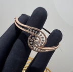 Solid Gold Diamond Bangle Bracelet, Natural IGI Certified Diamonds, Luxury Fine Jewelry