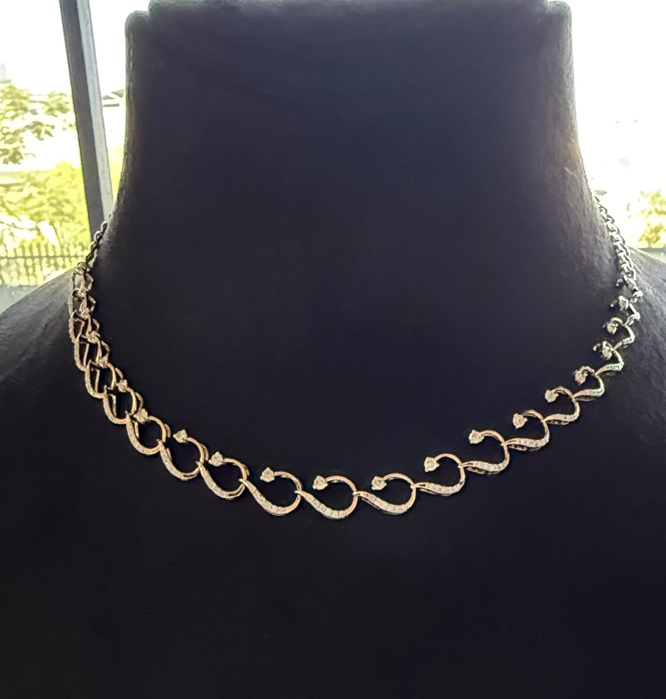 Solid Gold Diamond Necklace Earrings Set, Minimalist Natural Diamonds, Everyday Jewelry
