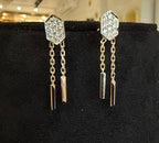14K 18K Solid Gold Diamond Charm Necklace Set with Earrings, IGI Certified Natural Diamonds