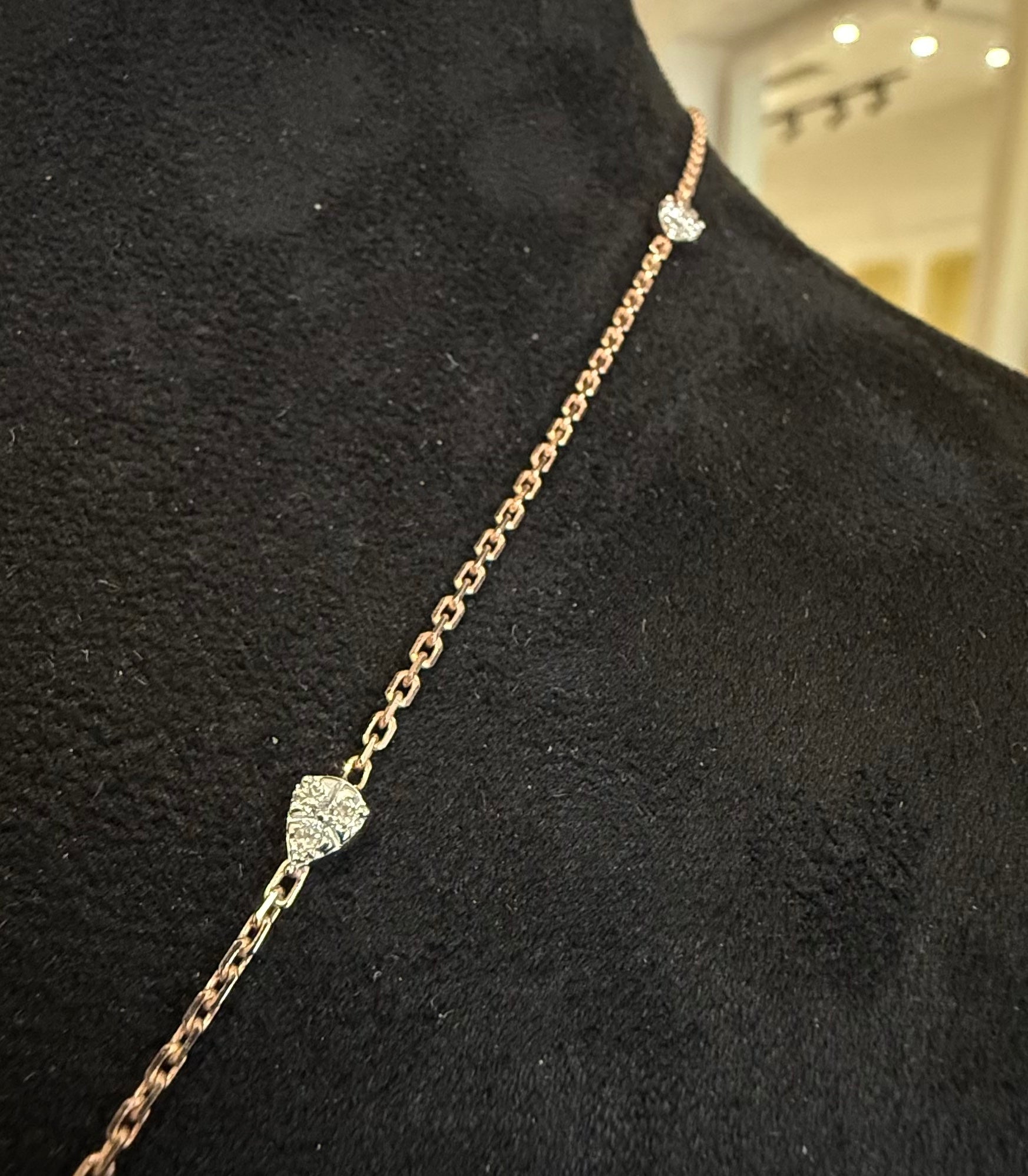 14K 18K Solid Gold Diamond Charm Necklace Set with Earrings, IGI Certified Natural Diamonds