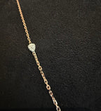 14K 18K Solid Gold Diamond Charm Necklace Set with Earrings, IGI Certified Natural Diamonds