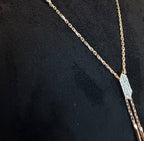 14K 18K Solid Gold Diamond Charm Necklace Set with Earrings, IGI Certified Natural Diamonds