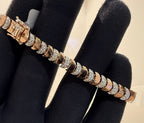 14K 18K Solid Gold Diamond Tennis Bracelet | Natural Diamond Link Jewelry
