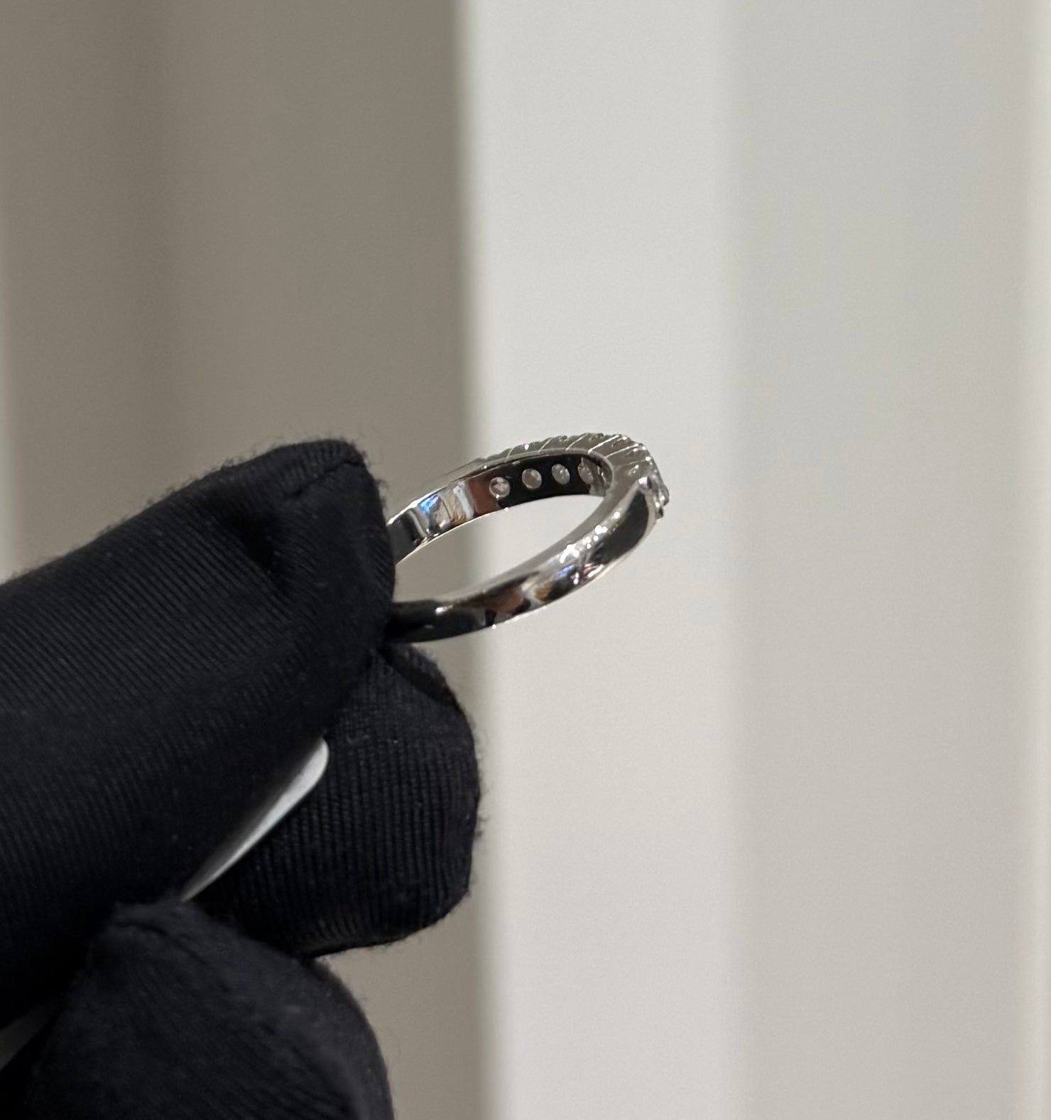 IGI Certified Diamond Half Eternity Band, 14K Solid Gold Wedding Anniversary Ring
