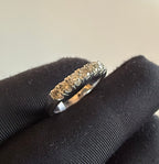 IGI Certified Diamond Half Eternity Band, 14K Solid Gold Wedding Anniversary Ring