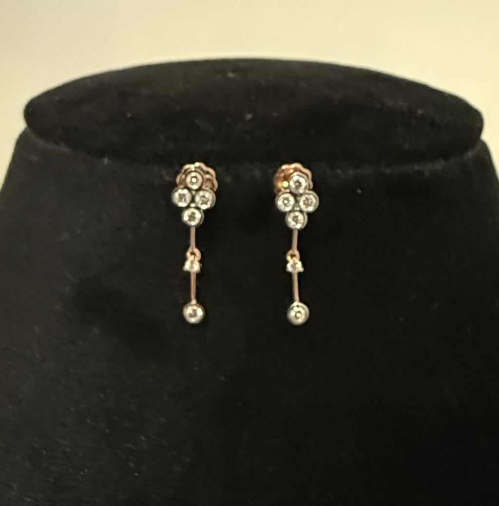 14K/18K Solid Gold Diamond Necklace Earrings Set | IGI Certified Natural Dainty Jewelry