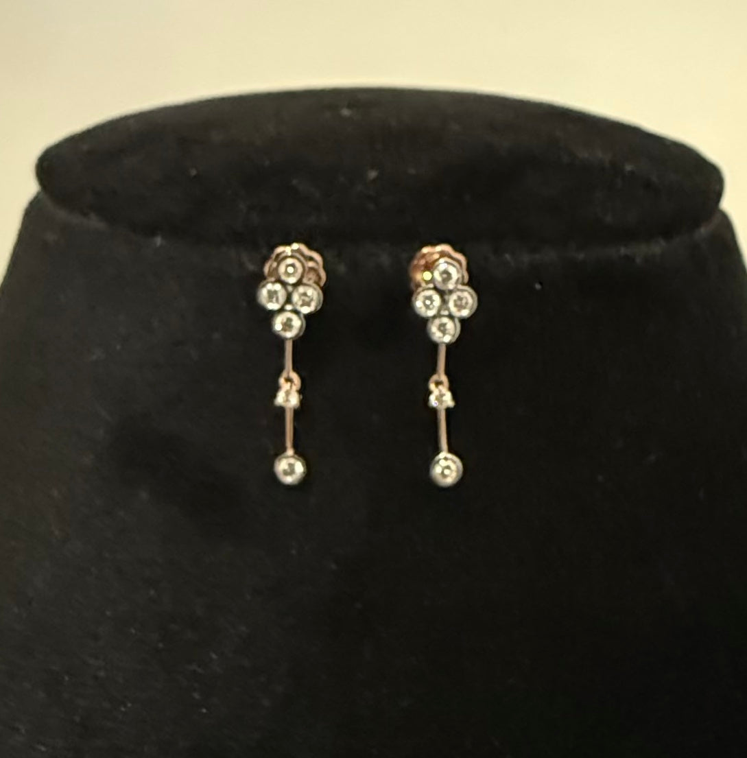 14K/18K Solid Gold Diamond Necklace Earrings Set | IGI Certified Natural Dainty Jewelry